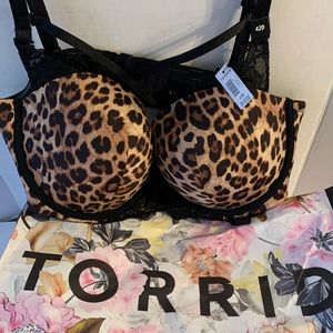 Torrid Leopard print Bra 42D